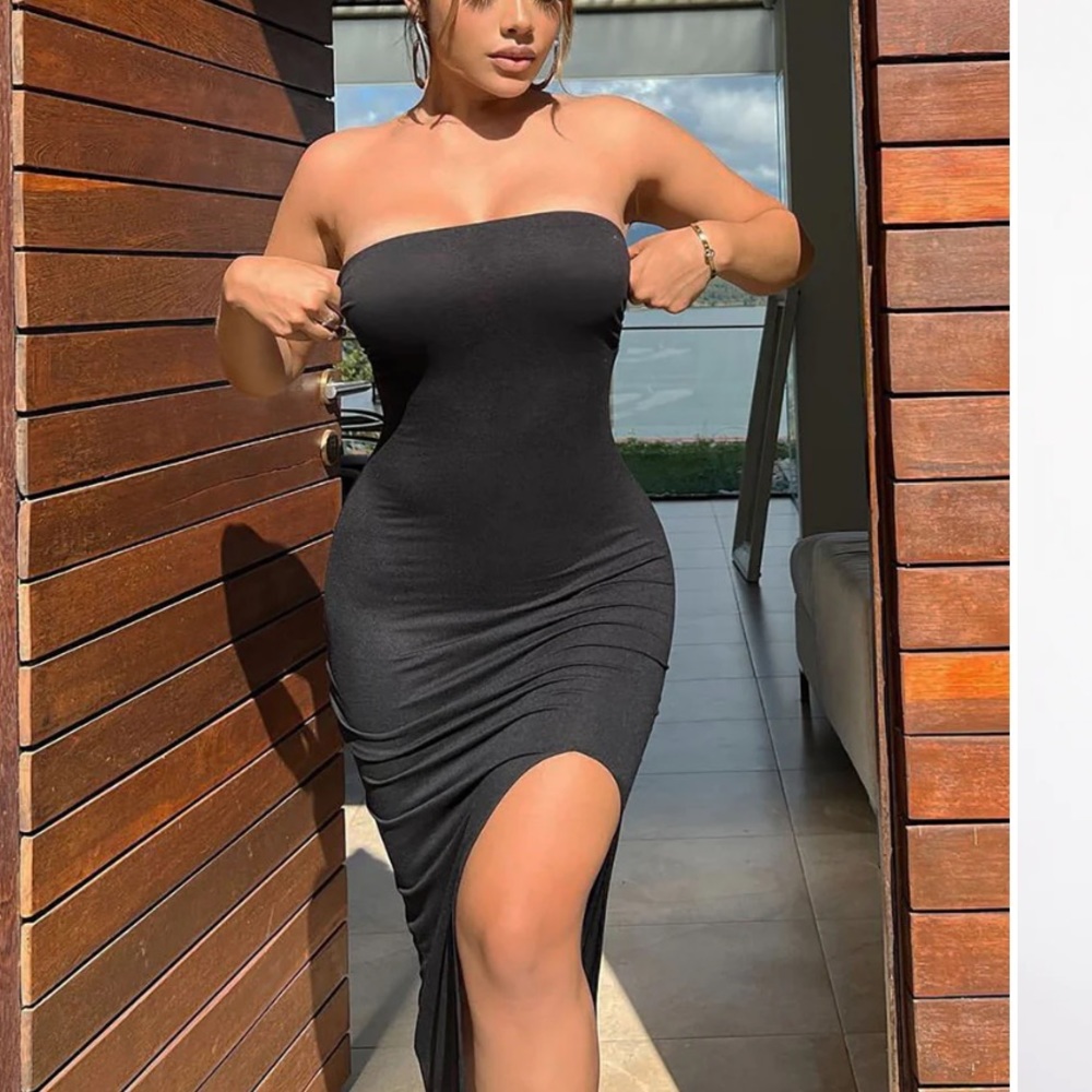 Black tube dress